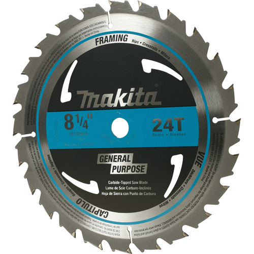 Carbide-Tipped Circular Framing Saw Blade, 8-1/4", 24 Teeth, Wood Use Helyx Safety & Industrial Supplies