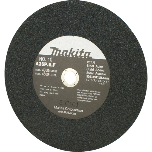 Abrasive Wheel for Cut Off Saws & Angle Cutters, 12" x 7/64", 1" Arbor, 4500 RPM Helyx Safety & Industrial Supplies