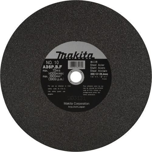 Metal Cutting Wheels, 14" x 1/8", 1" Arbor, Aluminum Oxide, 3900 RPM Helyx Safety & Industrial Supplies