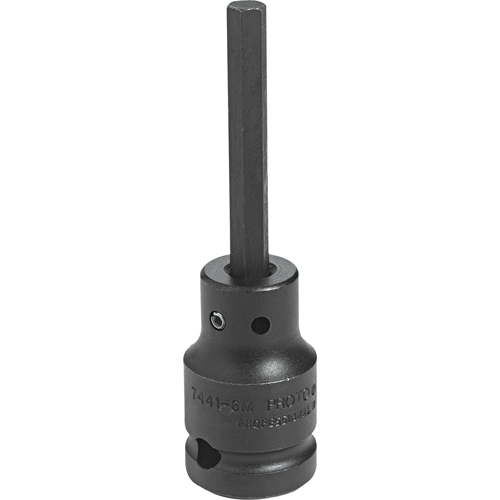 Impact Bit Socket, Hex, 12 mm x 3-1/4" L, 1/2" Drive Helyx Safety & Industrial Supplies