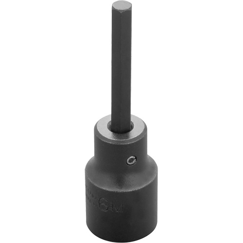 Socket Bit, Hex, 6 mm x 3-1/4" L, 1/2" Drive Helyx Safety & Industrial Supplies