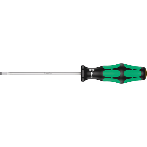 Slotted Screwdriver, 3.5 mm Tip, Round, 7-1/8" L, Plastic Handle Helyx Safety & Industrial Supplies
