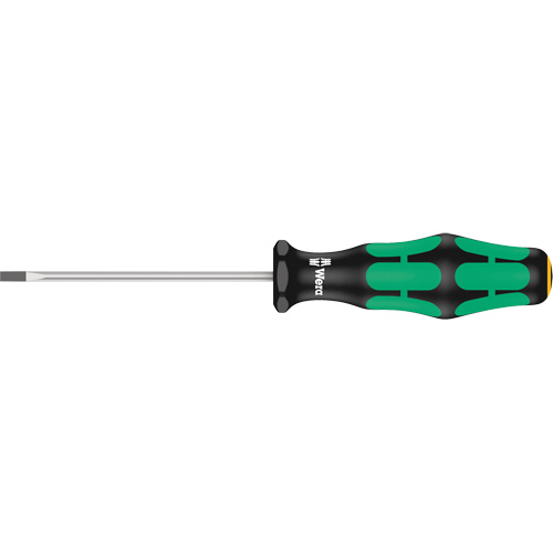 Slotted Screwdriver, 1/8" Tip, Round, 6-5/16" L, Plastic Handle Helyx Safety & Industrial Supplies