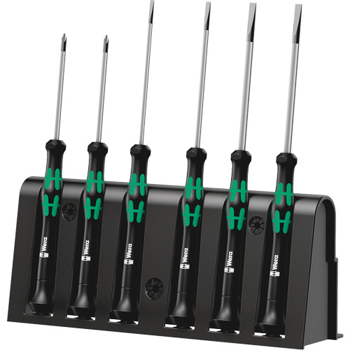 Micro Series Screwdriver Set with Rack, 6 Pcs. Helyx Safety & Industrial Supplies