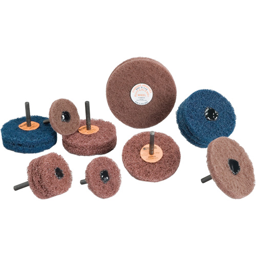 Meule Buff & Blend Standard Abrasives, 3" dia. x 1/4" la, Arbre 1/4", Oxyde d'aluminium Helyx Safety & Industrial Supplies