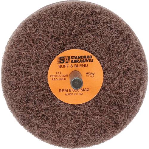 Meule Buff & Blend Standard Abrasives, 3" dia. x 2" la, Arbre 1/4", Oxyde d'aluminium Helyx Safety & Industrial Supplies