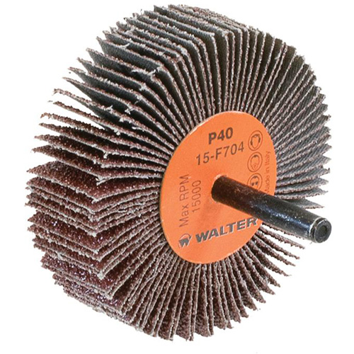 Roue &agrave; lamelles COOLCUT, Oxyde d'aluminium, Grain 40, 3" x 1" x 1/4" Helyx Safety & Industrial Supplies