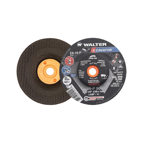 XCAVATOR Grinding Wheel, 5" x 1/4", 5/8"-11 Arbor, Zirconium, Type 27/27S Helyx Safety & Industrial Supplies