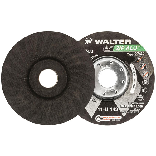 Zip Alu Cut-Off Wheel, 4-1/2" x 3/64", 7/8" Arbor, Type 27, Aluminum Oxide, 13300 RPM Helyx Safety & Industrial Supplies