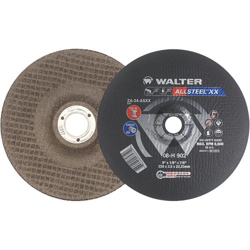ALLSTEEL XX Depressed Centre Grinding Wheels, 9" x 1/8", 7/8" Arbor, Type 27 Helyx Safety & Industrial Supplies