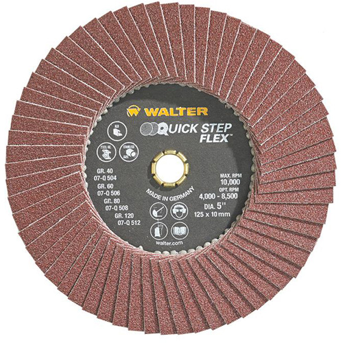 QUICK-STEP FLEX, 5" x Type 29, 80 Grit, Aluminum Oxide Helyx Safety & Industrial Supplies