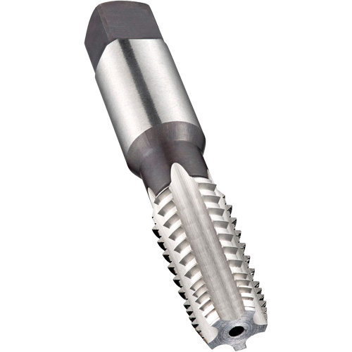 Taraud machine &agrave; denture altern&eacute;e pour tuyau, 1/4"-18, 5 cannelures, 75 mm lo, Conique, Acier rapide Helyx Safety & Industrial Supplies