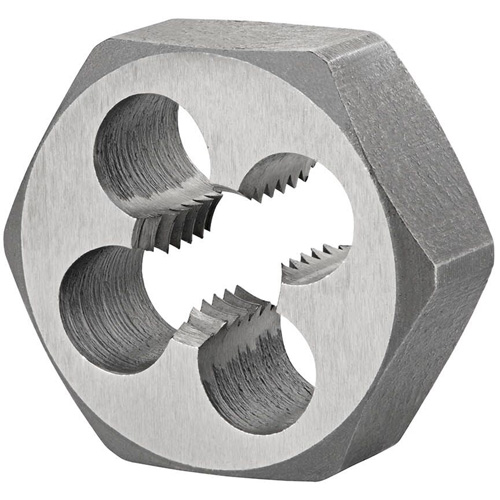 Hexagon Rethreading Bolt Die, 0.71" Dia., M6x1 Thread, High Speed Steel Helyx Safety & Industrial Supplies