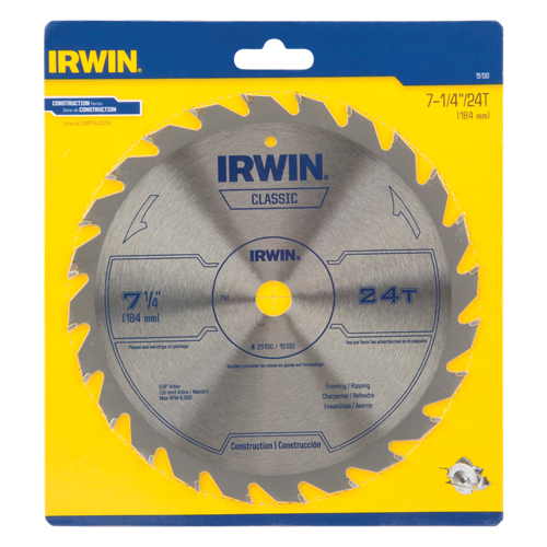 Contractor Saw Blades - Classic Series Saw Blades, 7-1/4", 24 Teeth, Wood Use Helyx Safety & Industrial Supplies