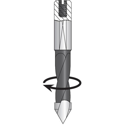Through-Hole Carbide Tipped Drill, 1/4" Diameter Helyx Safety & Industrial Supplies