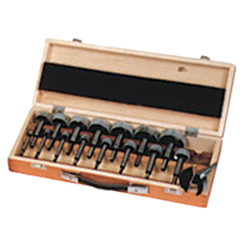 Bormax Forstner Bit Kits in a Wooden Box, 16 Pieces, High Carbon Steel Helyx Safety & Industrial Supplies