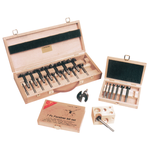 Super Forstner Bit Kits in a Wooden Box, 7 Pieces, Steel Helyx Safety & Industrial Supplies