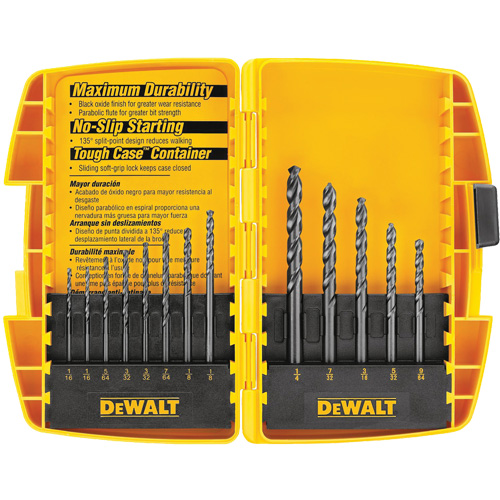 Black & Gold Drill Bit Set, 13 Pieces, High Speed Steel Helyx Safety & Industrial Supplies