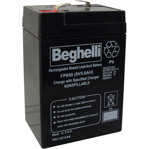 Sealed Lead Acid Batteries, 6 V, 5 Ah Helyx Safety & Industrial Supplies