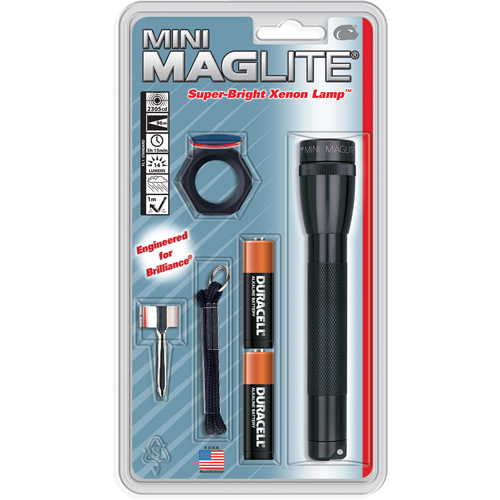 Mini&reg; Flashlights, Incandescent, 14 Lumens, AA Batteries Helyx Safety & Industrial Supplies