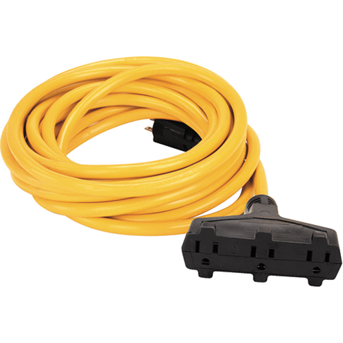 Cordon rallonge en vinyle, Ext&eacute;rieur, SJTW, AWG 14/3, 15 A, 3 prise(s), 50' Helyx Safety & Industrial Supplies
