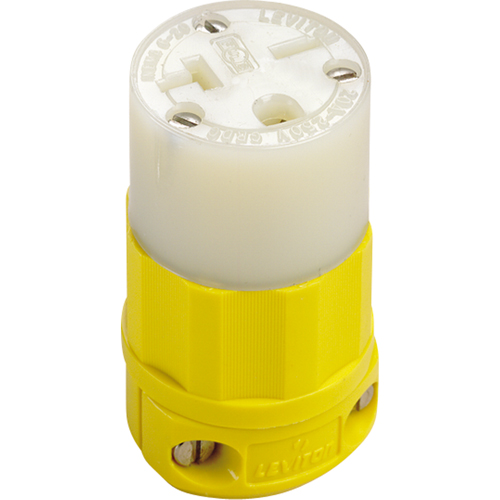 2-Pole 3-Wire Grounding Straight Blade Connector, 5-20P, Nylon Helyx Safety & Industrial Supplies