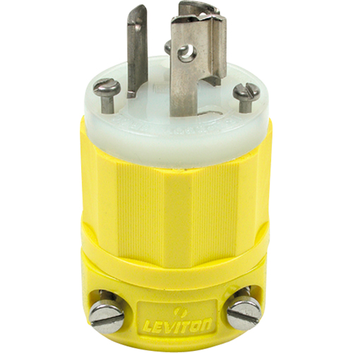 2-Pole 3-Wire Grounding Locking Plug, Nylon, 15 Amps, 250 V, L6-15P Helyx Safety & Industrial Supplies