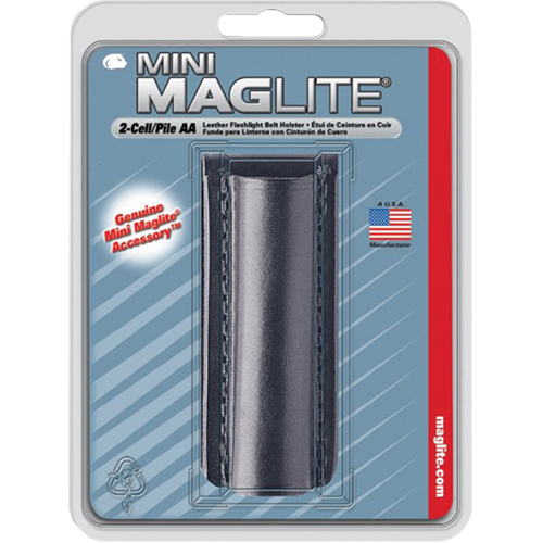 Leather Belt Holster for 2-Cell AA Flashlights, Flashlight Holder, Leather, 1 Pockets Helyx Safety & Industrial Supplies
