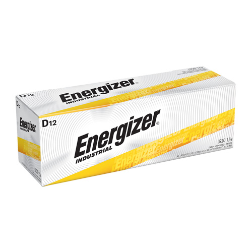 Alkaline Industrial Batteries, D, 1.5 V Helyx Safety & Industrial Supplies