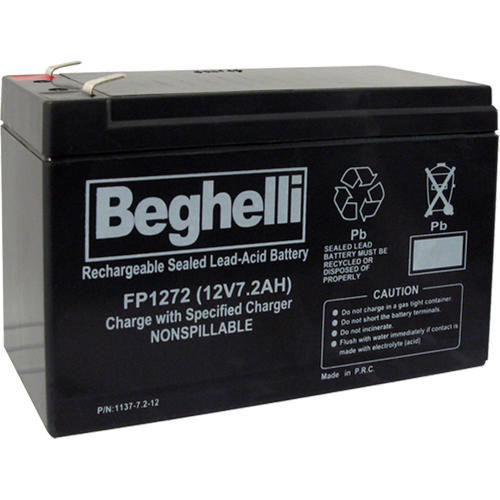 Blocs-piles scell&eacute;s au plomb-acide, 12 V, 7,2 Ah Helyx Safety & Industrial Supplies