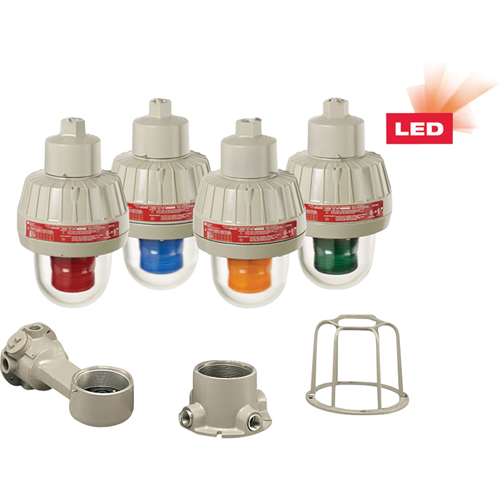 Explosion-Proof LED Warning Lights With XLT Technology, Continuous/Flashing, Amber Helyx Safety & Industrial Supplies