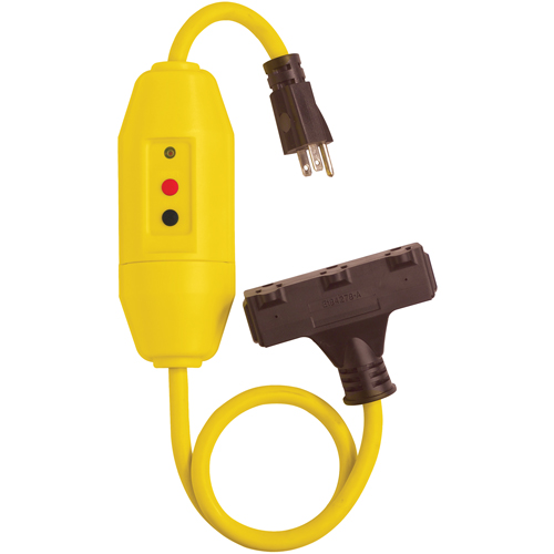 GFCI Protected Tri-Cords, 120 V, 15 A, 2' Cord Helyx Safety & Industrial Supplies