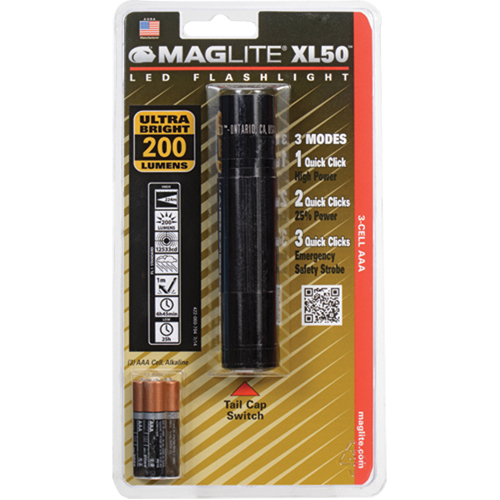 XL50Flashlights, LED, 200 Lumens, AAA Batteries Helyx Safety & Industrial Supplies