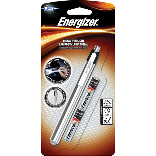 Pen Light, LED, 35 Lumens, Aluminum Body, AAA Batteries, Included Helyx Safety & Industrial Supplies
