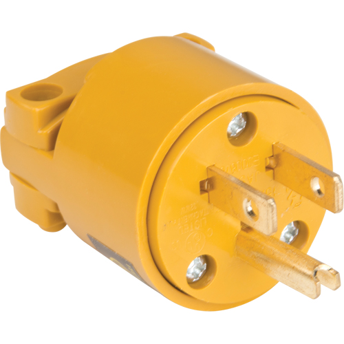 PVC Grounding Plug, Plastic, 15 A, 125 V Helyx Safety & Industrial Supplies