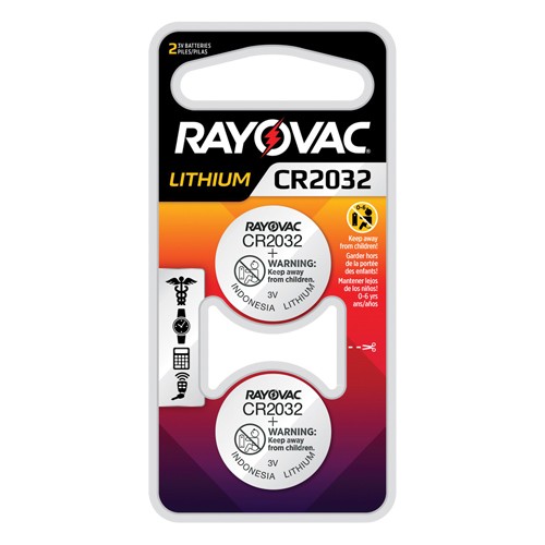 CR2032 Lithium Coin Cell Batteries, 3 V Helyx Safety & Industrial Supplies