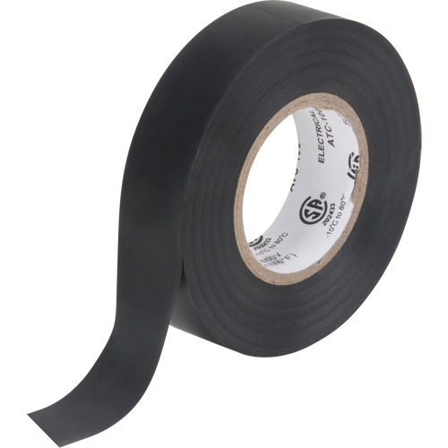 Electrical Tape, 19 mm (3/4") x 18 M (60'), Black, 7 mils Helyx Safety & Industrial Supplies