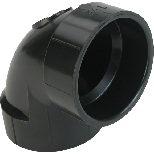 Raccord coude 90°  de sol, Noeud x noeud, Plastique, 4" x 3" Helyx Safety & Industrial Supplies