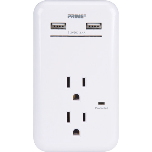 Prime&reg; USB Charger with Surge Protector Helyx Safety & Industrial Supplies