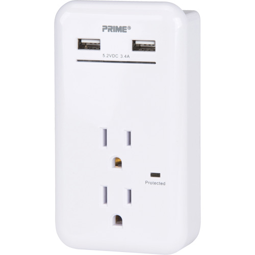 Prime&reg; USB Charger with Surge Protector Helyx Safety & Industrial Supplies