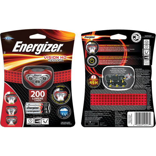 Lampe frontale Vision, DEL, 200 lumens, 8,5 hres de fonctionnement, piles AAA Helyx Safety & Industrial Supplies
