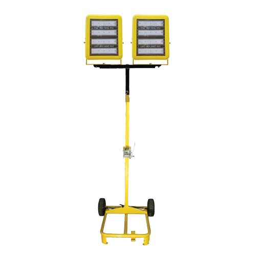 Chariot d'&eacute;clairage &agrave; deux t&ecirc;tes avec treuil, DEL, 400 W, 60 000 lumens, Boîtier en Aluminium Helyx Safety & Industrial Supplies