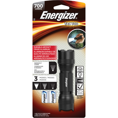 Lampe de poche TAC 700, DEL, 700 lumens, Piles CR123 Helyx Safety & Industrial Supplies