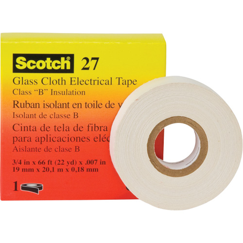 Scotch&reg; 27 Glass Cloth Electrical Tape, 12 mm (1/2") W x 20 m (66') L Helyx Safety & Industrial Supplies