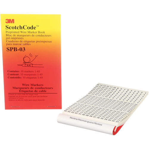 ScotchCode Pre-Printed Wire Marker Book Helyx Safety & Industrial Supplies