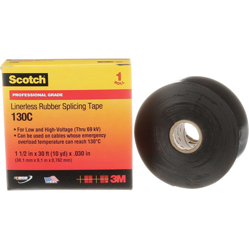 Ruban d'&eacute;pissure en caoutchouc sans doublure Scotch, 38 mm (1-1/2") " la, 9 m (30') " lo Helyx Safety & Industrial Supplies