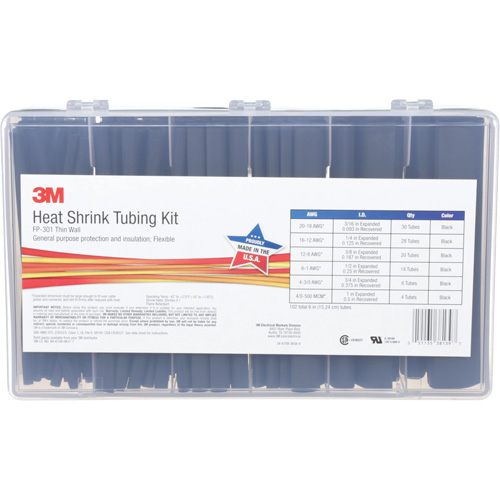 Heat Shrink Tubing, Thin Wall, 6", 1" (2.54cm) - 0.1875" (0.48cm) Helyx Safety & Industrial Supplies