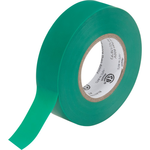 Electrical Tape, 19 mm (3/4") x 18 M (60'), Green, 7 mils Helyx Safety & Industrial Supplies