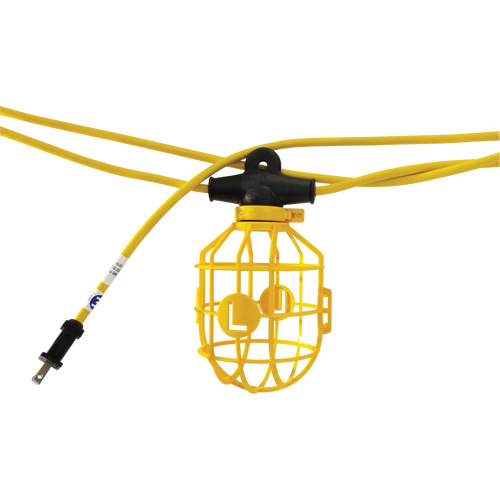 Heavy-Duty Moulded Stringlights, 5 Lights, 600" L, Plastic Housing Helyx Safety & Industrial Supplies