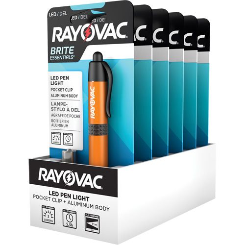 Lampes-stylos Brite Essentials, DEL, 3 lumens, Corps en Aluminium, piles AAA, Compris Helyx Safety & Industrial Supplies